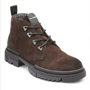 NEW Karl Lagerfeld Lug Sole Suede Chukka Boots Size 11